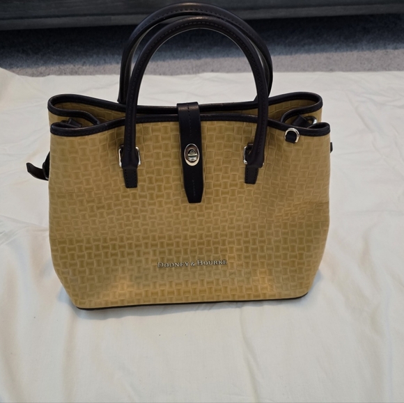 Dooney & Bourke Yellow Leather Tote Bag - Picture 3 of 7